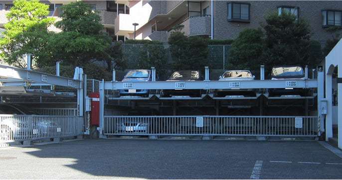 機械式駐車場の平面化